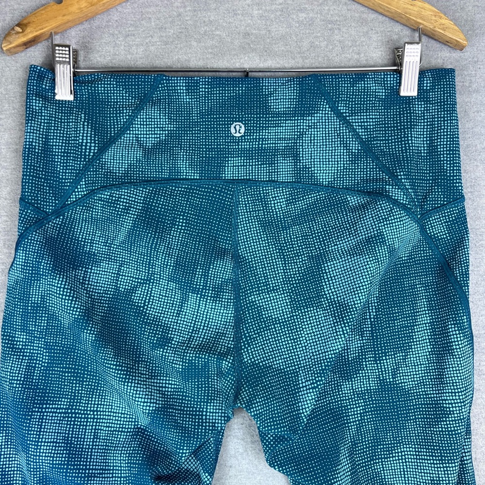 LULULEMON Train Times‎ Pant  Bermuda Teal Full On Luxtreme Size 12